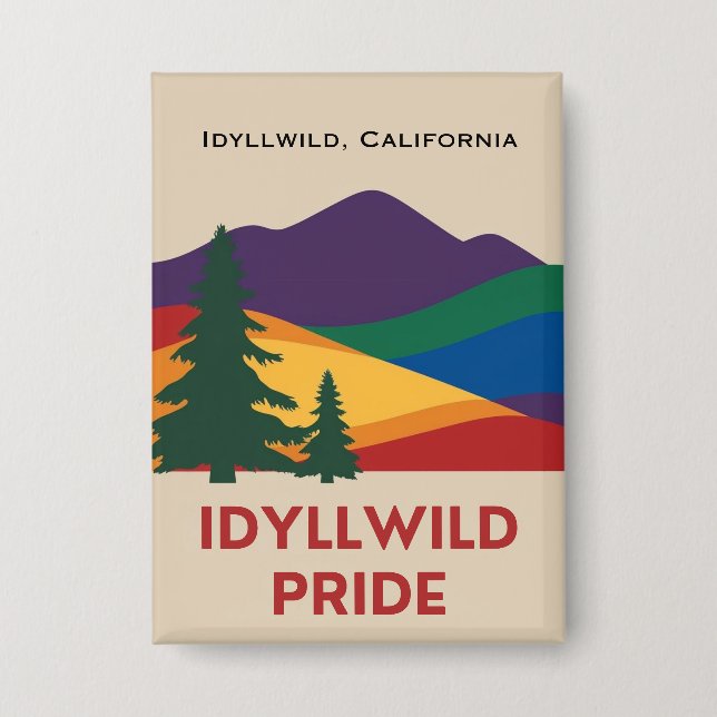 Badge Épingle du bouton de la fierté Idyllwild (Recto)