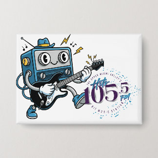 Badge Épinglette de personnage de Radio Rockin' 