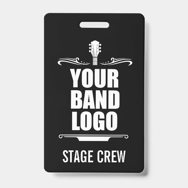 Badge Équipage de scène du logo de votre bande (Avant)