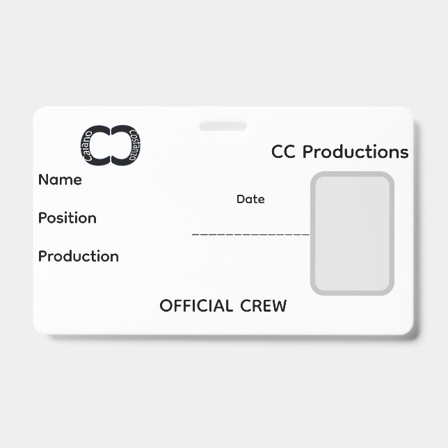 Badge Équipe de CC Productions (Avant)
