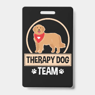 Badge Équipe de chien thérapeutique