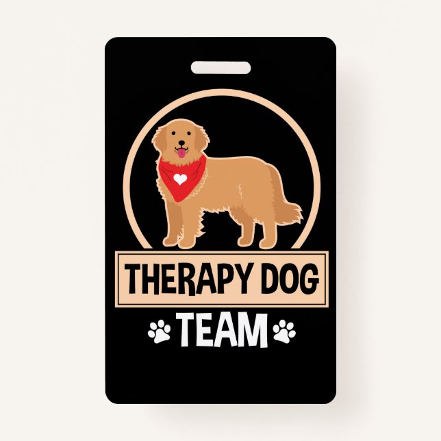 Badge Équipe de chien thérapeutique (Devant)
