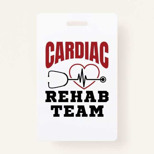 Badge Équipe de réadaptation cardiaque Cardiologue Infir (Devant)