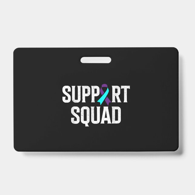 Badge Équipe de soutien Soutenir la sensibilisation à la (Avant)
