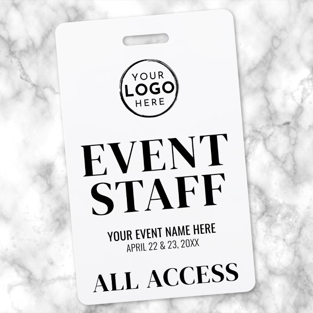 Badge Équipe d'événement Logo All Access (Logo All Access Event Staff Badge)