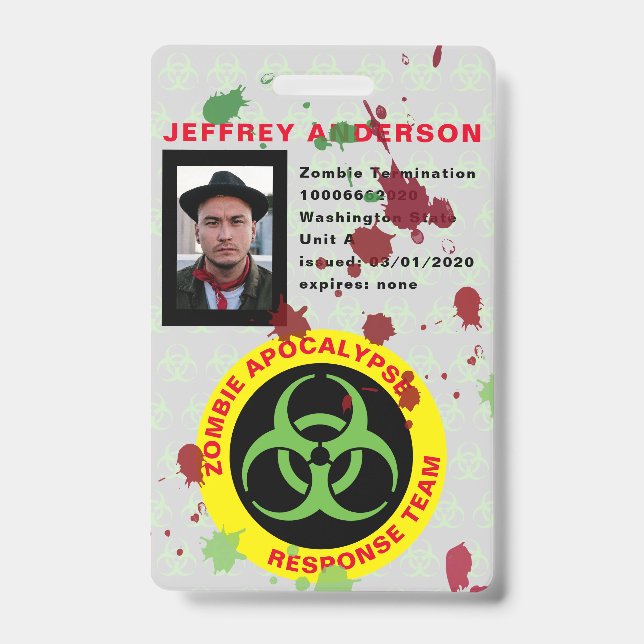 Badge Équipe d'intervention drôle et sanglante pour l'ap (Avant)