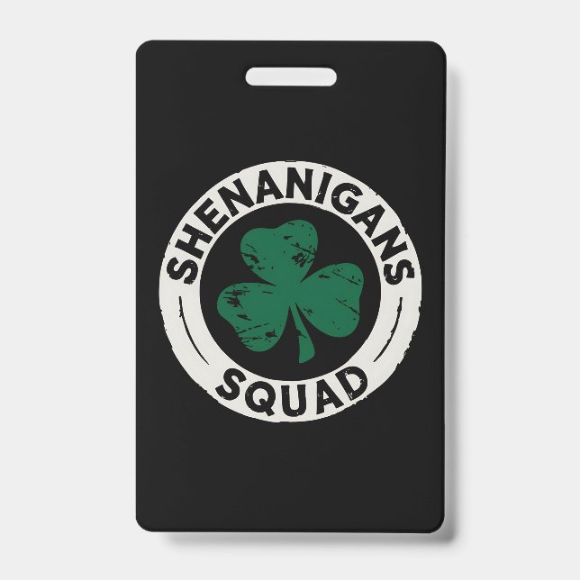 Badge Équipe Shenanigans Saint-Patrick Shamrock (Avant)