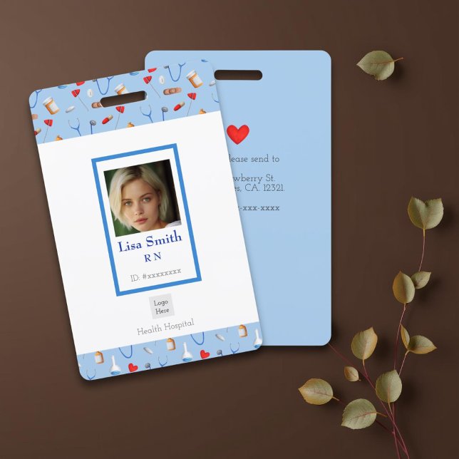Badge Équipement médical personnalisé Infirmière diplômé (Créateur téléchargé)