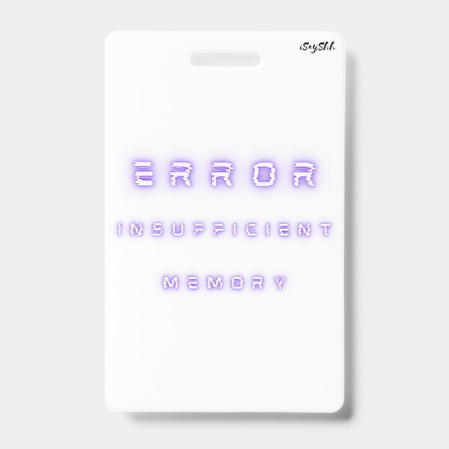 Badge erreur mémoire insuffisante (Avant)