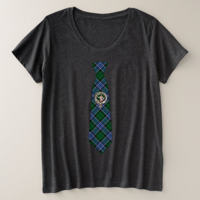 Badge et cravate tartan du clan écossais Allardice (Design devant)