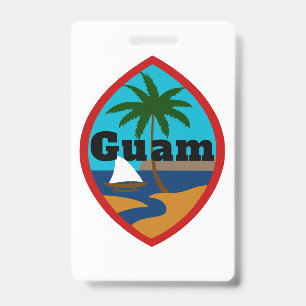 Badge Étiquette de bagage avec le sceau de Guam