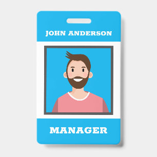 Badge Étiquette de nom d'avatar personnalisée avec coule