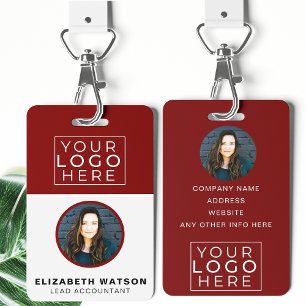 Badge Étiquette de nom de cordon personnalisée avec phot