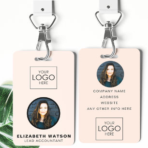 Badge Étiquette de nom de cordon personnalisée avec phot