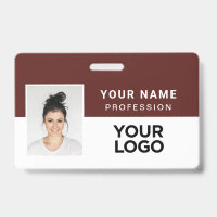 Étiquette de nom de photo d'employé d'entreprise B