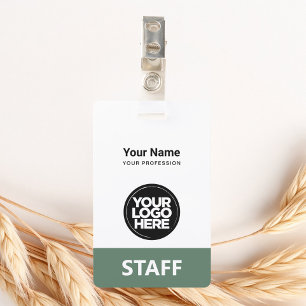 Badge Étiquette de nom d'employé de logo d'entreprise Ve