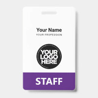 Étiquette de nom d'employé de logo d'entreprise Vi