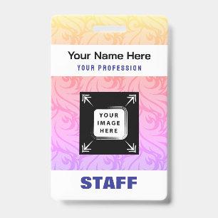 Badge Étiquette de nom d'employé personnalisée Logo de l