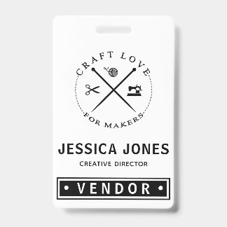Badge Étiquette de nom pour salon de vendeur / foire art