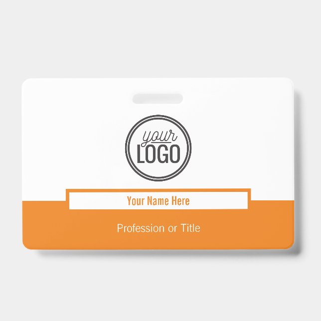 Badge Étiquette de nom professionnelle à bloc de couleur (Avant)