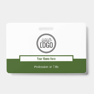 Badge Étiquette de nom professionnelle avec bloc de coul