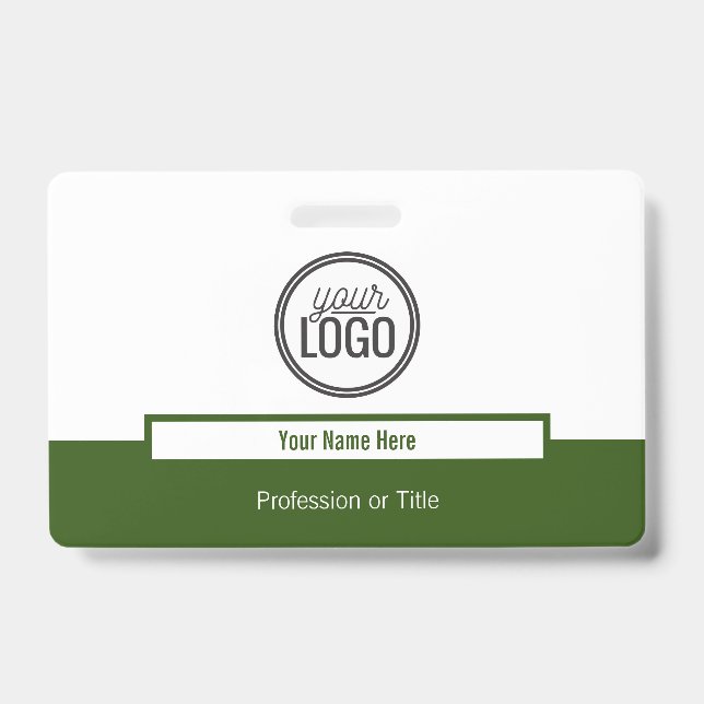 Badge Étiquette de nom professionnelle avec bloc de coul (Avant)