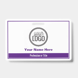 Badge Étiquette de nom professionnelle avec bloc de coul