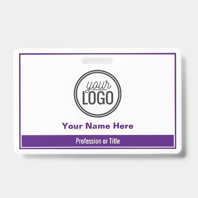 Badge Étiquette de nom professionnelle avec bloc de coul (Avant)