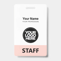 Étiquette de personnel avec nom de l'employé et lo