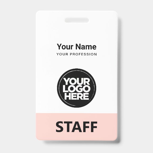 Badge Étiquette de personnel avec nom de l'employé et lo (Avant)