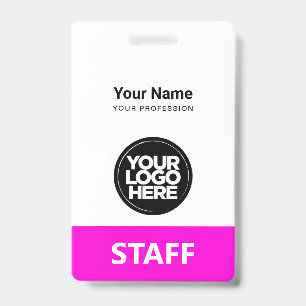 Badge Étiquette de personnel avec nom et logo de l'entre