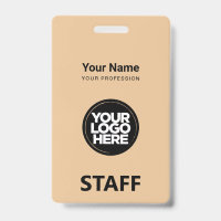 Étiquette de personnel Logo d'entreprise Nom de l'