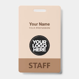 Badge Étiquette de personnel Nom de l'employé Logo de l'