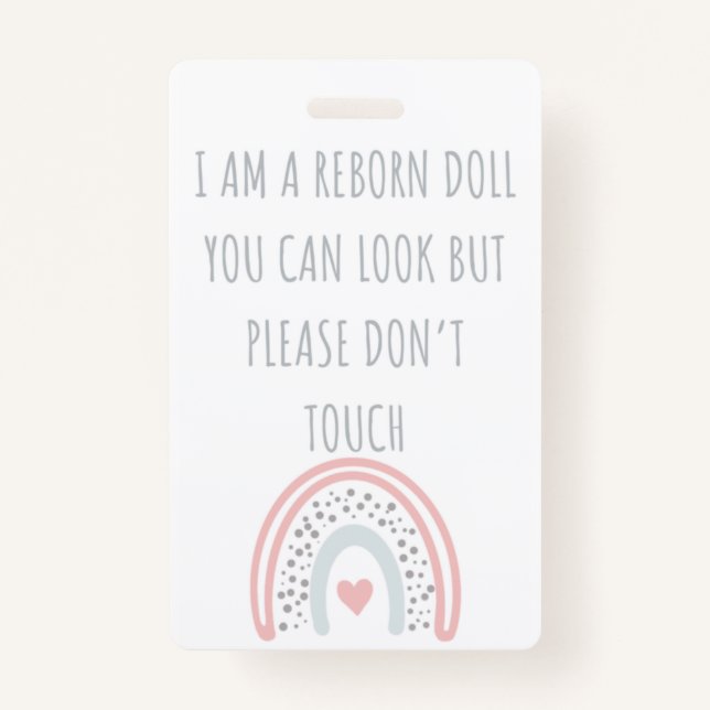 Badge Étiquette de siège de voiture de poupée renaissant (Devant)