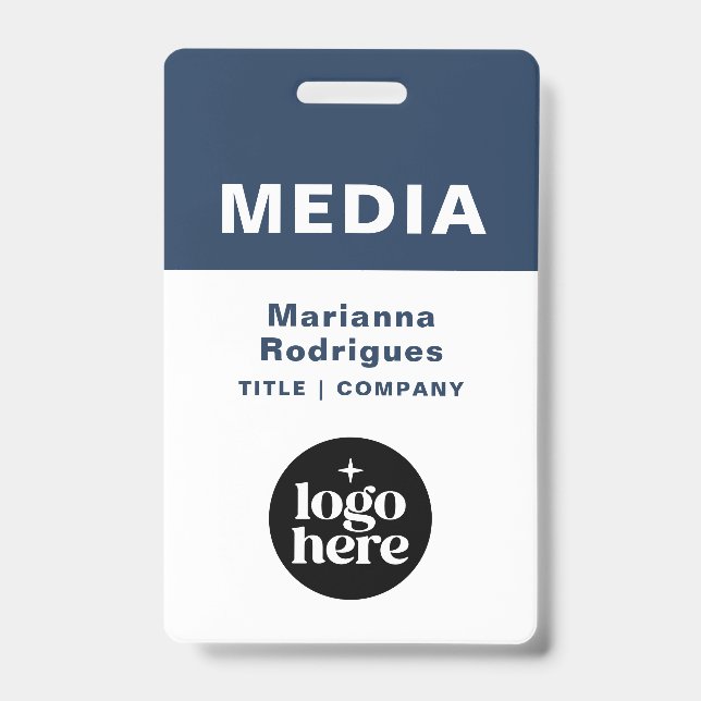 Badge Étiquette d'identification de média personnalisé a (Avant)