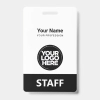 Étiquette du personnel du logo commercial du nom d