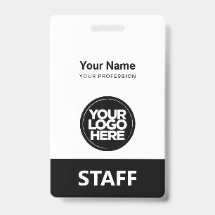 Badge Étiquette du personnel du logo commercial du nom d