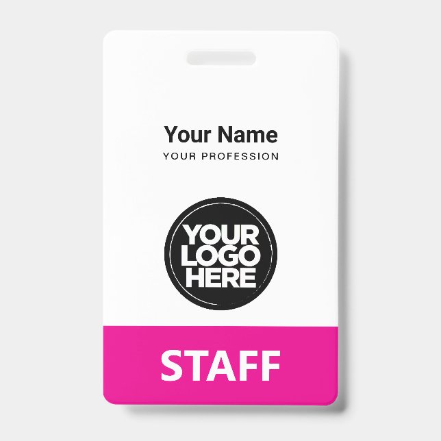 Badge Étiquette du personnel du logo de l'employé avant  (Avant)