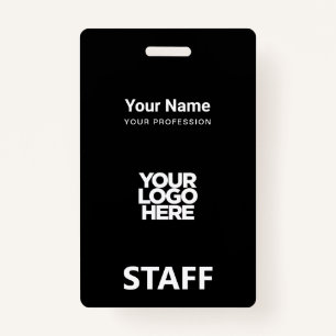 Badge Étiquette du personnel du logo de l'employé avant 