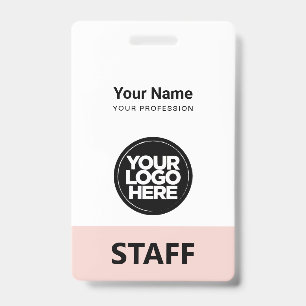 Badge Étiquette du personnel du logo de l'employé avant 