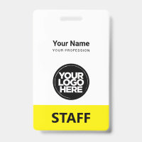 Étiquette du personnel du logo de l'entreprise