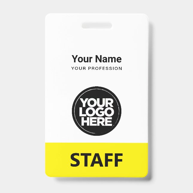 Badge Étiquette du personnel du logo de l'entreprise (Avant)
