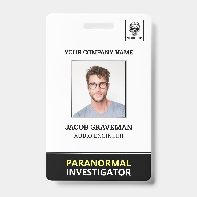 Badge Étiquette Nom de l'ID photo de l'employé de l'enqu (Avant)