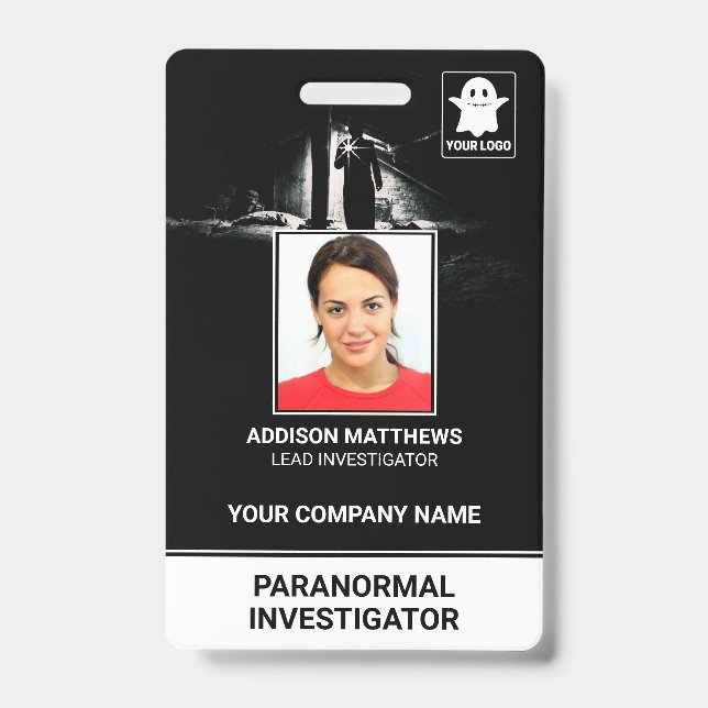 Badge Étiquette Nom de l'ID photo de l'employé de l'enqu (Avant)