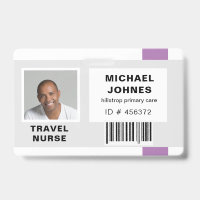 étiquette nominative avec code-barres pour employé