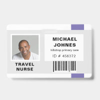 étiquette nominative avec code-barres pour employé