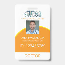 Étiquettes de nom de docteur Photos d'identificati