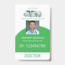 Étiquettes de nom de docteur Photos d'identificati