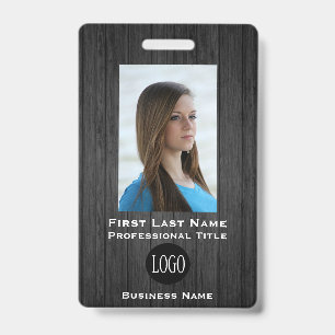 Badge Étiquettes nominatives pour employés en Bois Noir 