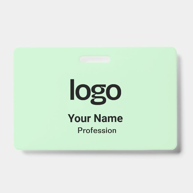 Badge Étiquettes nominatives vert pastel (Avant)